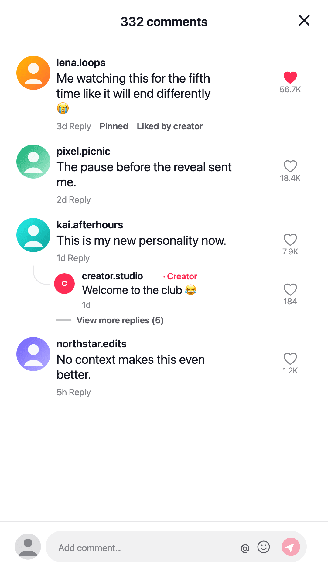 Fictional meme reaction comment section mockup generated with this site