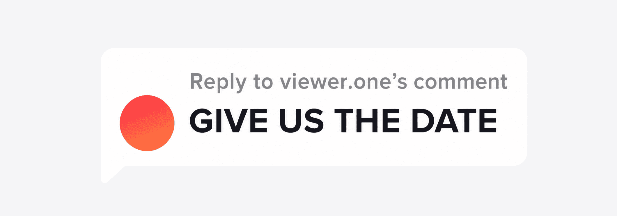 Anonymized public TikTok reply reference asking for a release date
